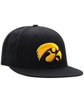 Men's Top of the World Black Iowa Hawkeyes Team Color Fitted Hat