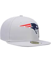 Men's New Era Gray England Patriots City Describe 59FIFTY Fitted Hat