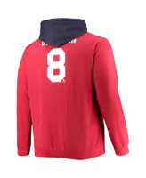 Men's Profile Alexander Ovechkin Red Washington Capitals Big and Tall Colorblock Full-Zip Hoodie