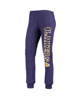Women's Concepts Sport Purple Los Angeles Lakers Hoodie and Pants Sleep Set