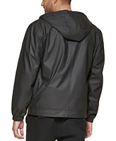 Club Room Men's Rubberized Lightweight Hooded Rain Jacket, Created for Macy's