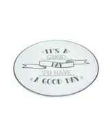 Be Happy 4-Piece Cake Plate Set