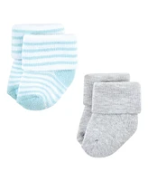 Hudson Baby Baby Boys Hudson Unisex Cotton Rich Newborn and Terry Socks, Farm 12-Pack
