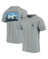 Men's Gray Air Force Falcons Team Comfort Colors Campus Scenery T-shirt