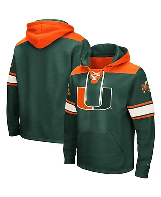 Colosseum Men's Miami Hurricanes 2.0 Lace-Up Logo Pullover Hoodie