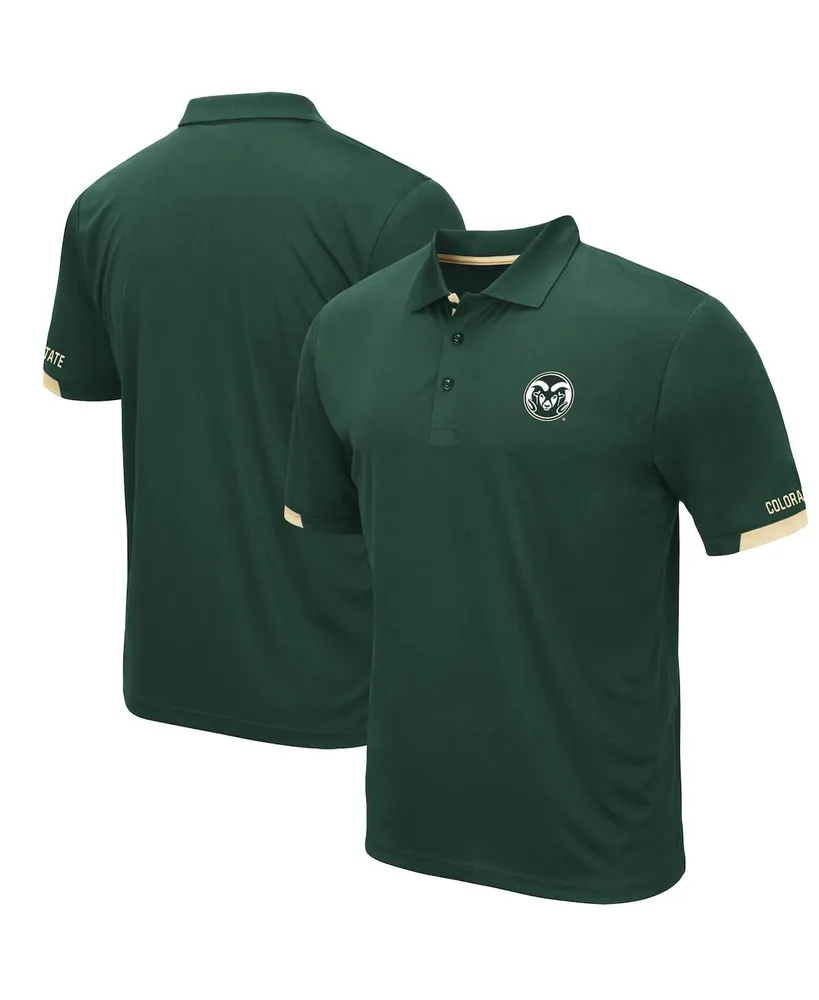 Men's Colosseum Green Colorado State Rams Logo Santry Polo Shirt