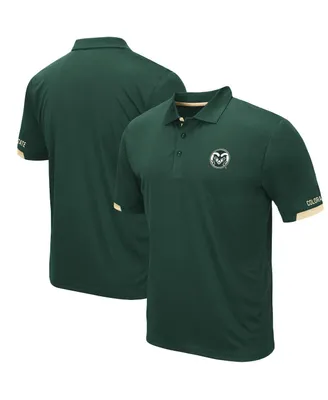 Men's Colosseum Green Colorado State Rams Logo Santry Polo Shirt