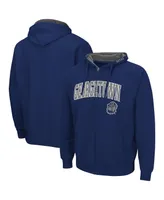 Men's Colosseum Navy Georgetown Hoyas Arch & Logo 3.0 Full-Zip Hoodie