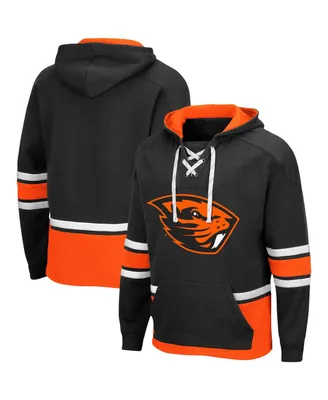 Men's Colosseum Black Oregon State Beavers Lace Up 3.0 Pullover Hoodie
