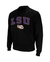 Colosseum Men's Lsu Tigers Arch & Logo Crew Neck Sweatshirt