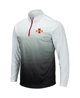 Men's Colosseum Gray Iowa State Cyclones Magic Team Logo Quarter-Zip Jacket