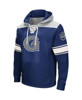 Men's Colosseum Navy Georgetown Hoyas 2.0 Lace-Up Logo Pullover Hoodie