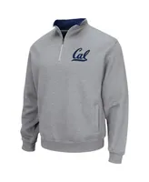 Men's Colosseum Heathered Gray Cal Bears Tortugas Team Logo Quarter-Zip Jacket