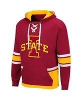 Men's Colosseum Cardinal Iowa State Cyclones Lace Up 3.0 Pullover Hoodie