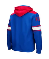 Men's Colosseum Royal Kansas Jayhawks 2.0 Lace-Up Pullover Hoodie