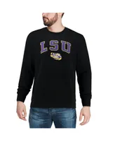 Colosseum Men's Lsu Tigers Arch & Logo Crew Neck Sweatshirt