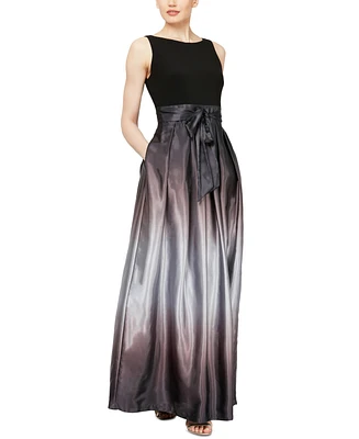 Sl Fashions Petite Ombre-Skirt Gown