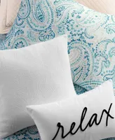 Relax Decorative Pillow, 12" x 18", Created for Macy's