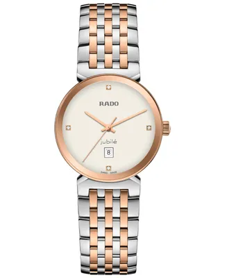 Rado Women's Swiss Florence Diamond (1/6 ct. t.w.) Two-Tone Stainless Steel Bracelet Watch 30mm