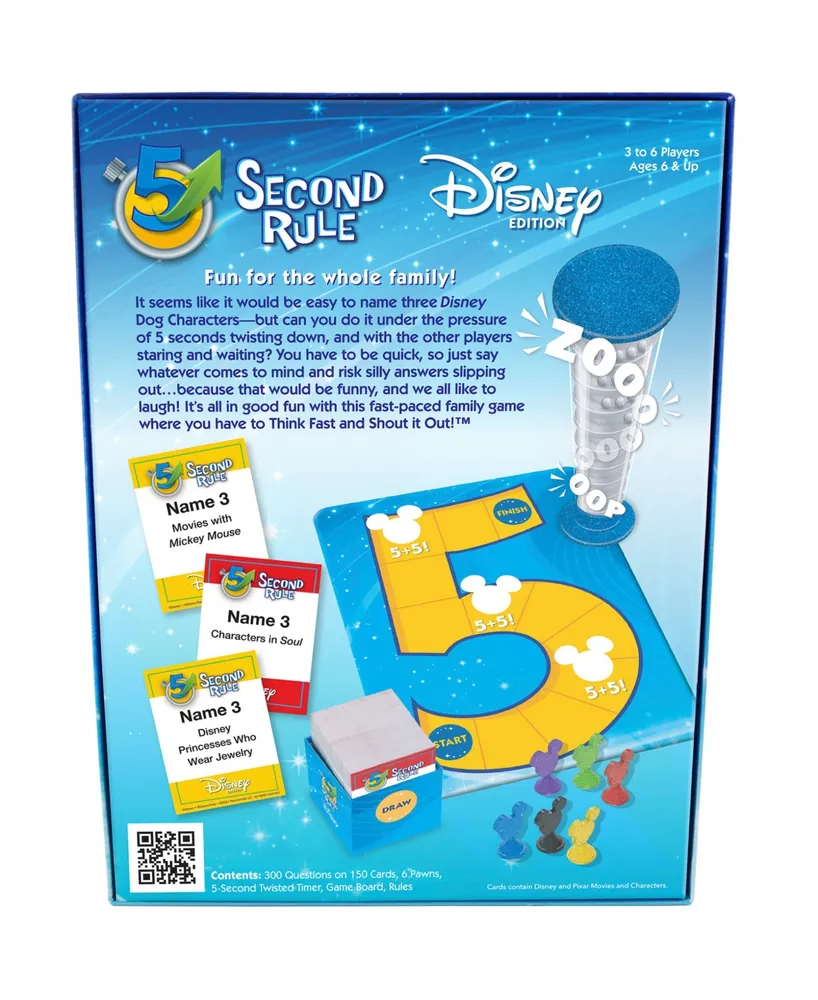 5 Second Rule Disney Edition Fun Family Game About Your Favorite Disney Characters