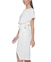 kensie Blouson Wrap Dress