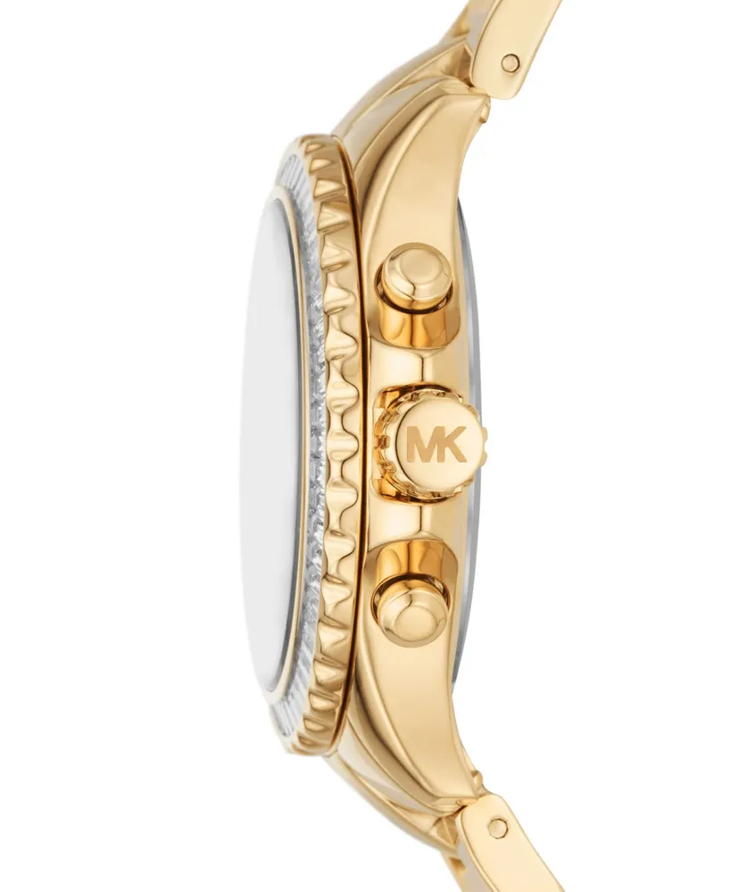 Michael Kors Women's Everest Chronograph Gold-Tone Stainless Steel Bracelet Watch 36mm - Gold