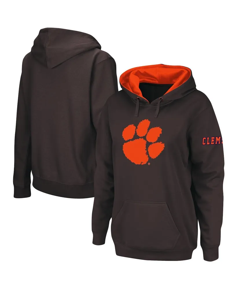 Women's Charcoal Clemson Tigers Big Logo Pullover Sweatshirt