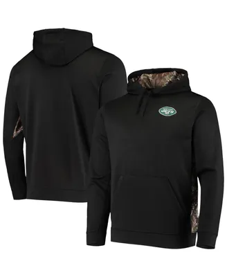 Men's Dunbrooke Black and Realtree Camo New York Jets Logo Ranger Pullover Hoodie