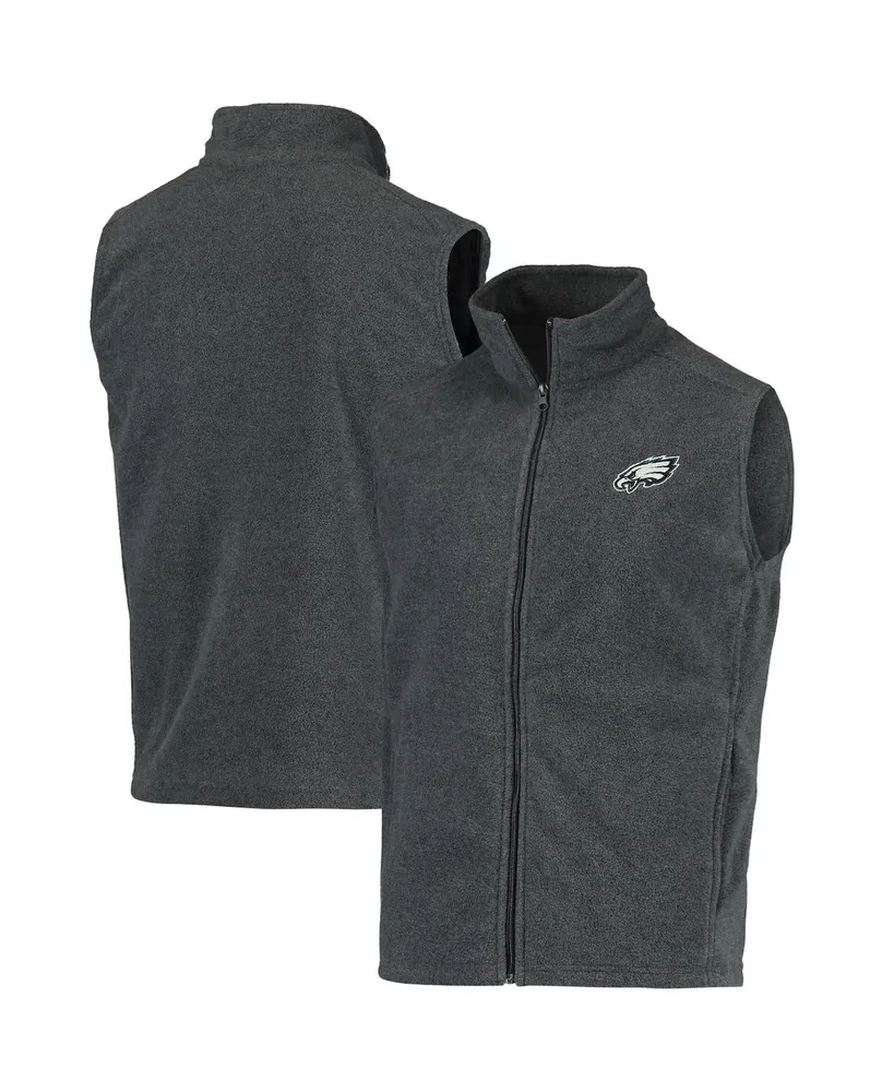 Men's Gray Philadelphia Eagles Houston Fleece Full-Zip Vest