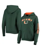 Women's Colosseum Green Miami Hurricanes Loud and Proud Pullover Hoodie