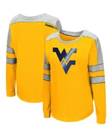 Women's Colosseum Gold West Virginia Mountaineers Trey Dolman Long Sleeve T-shirt