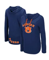 Women's Colosseum Navy Auburn Tigers My Lover Hoodie Long Sleeve T-shirt