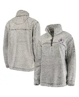 Women's G-iii 4Her by Carl Banks Gray Colorado Avalanche Sherpa Quarter-Zip Pullover Jacket