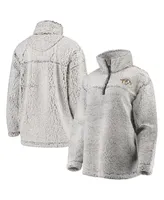 Women's G-iii 4Her by Carl Banks Gray Nashville Predators Sherpa Quarter-Zip Pullover Jacket