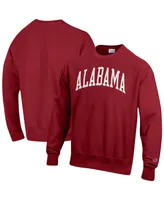 Men's Champion Crimson Alabama Tide Arch Reverse Weave Pullover Sweatshirt