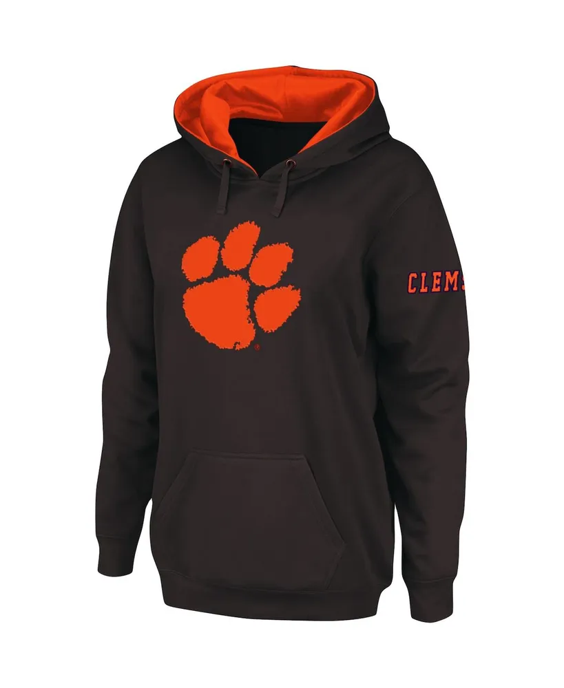 Women's Charcoal Clemson Tigers Big Logo Pullover Sweatshirt