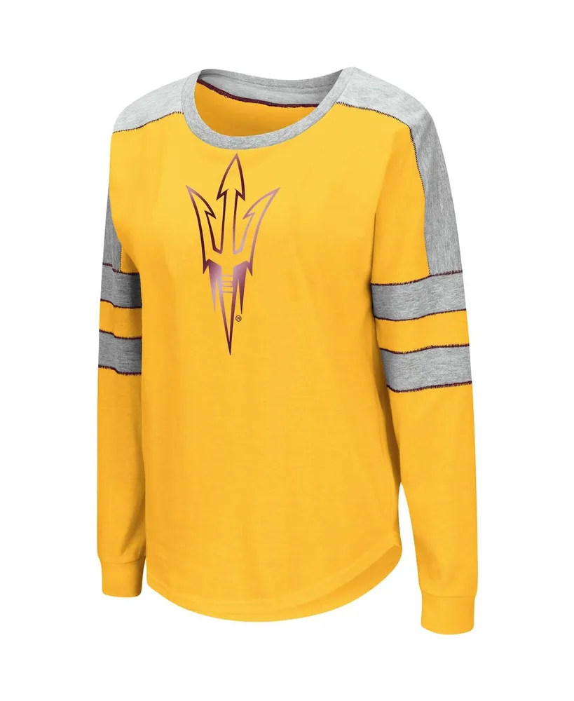 Women's Colosseum Gold Arizona State Sun Devils Trey Dolman Long Sleeve T-shirt