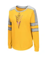 Women's Colosseum Gold Arizona State Sun Devils Trey Dolman Long Sleeve T-shirt