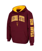 Big Boys Colosseum Maroon Arizona State Sun Devils 2-Hit Team Pullover Hoodie