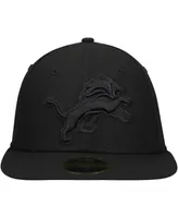 Men's New Era Black Detroit Lions On Low Profile 59Fifty Ii Fitted Hat