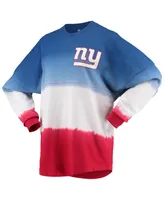 Women's Fanatics Royal, Red New York Giants Ombre Long Sleeve T-shirt