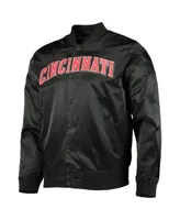 Men's Pro Standard Black Cincinnati Reds Wordmark Satin Full-Snap Jacket