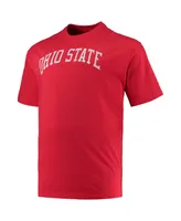 Men's Champion Scarlet Ohio State Buckeyes Big and Tall Arch Team Logo T-shirt