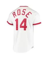 Men's Mitchell & Ness Pete Rose White Cincinnati Reds Cooperstown Collection Authentic Jersey