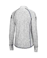 Women's Colosseum White Auburn Tigers Oht Military-Inspired Appreciation Officer Arctic Camo 1/4-Zip Jacket