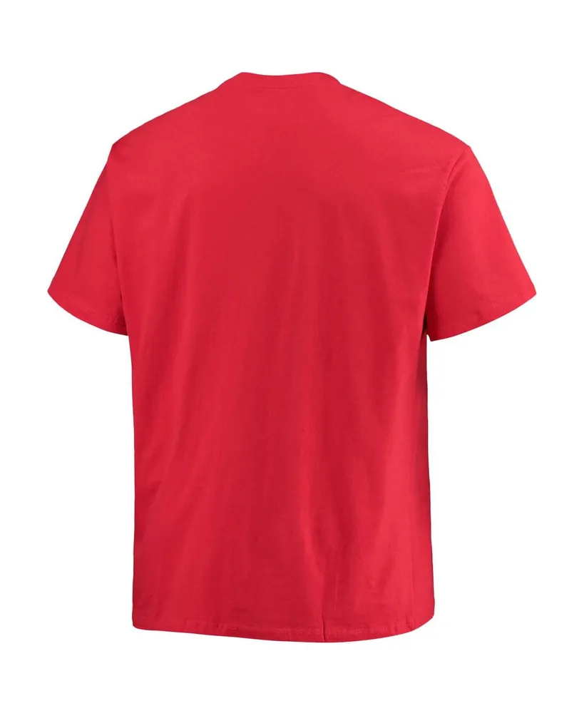 Men's Champion Scarlet Nebraska Huskers Big and Tall Arch Over Wordmark T-shirt