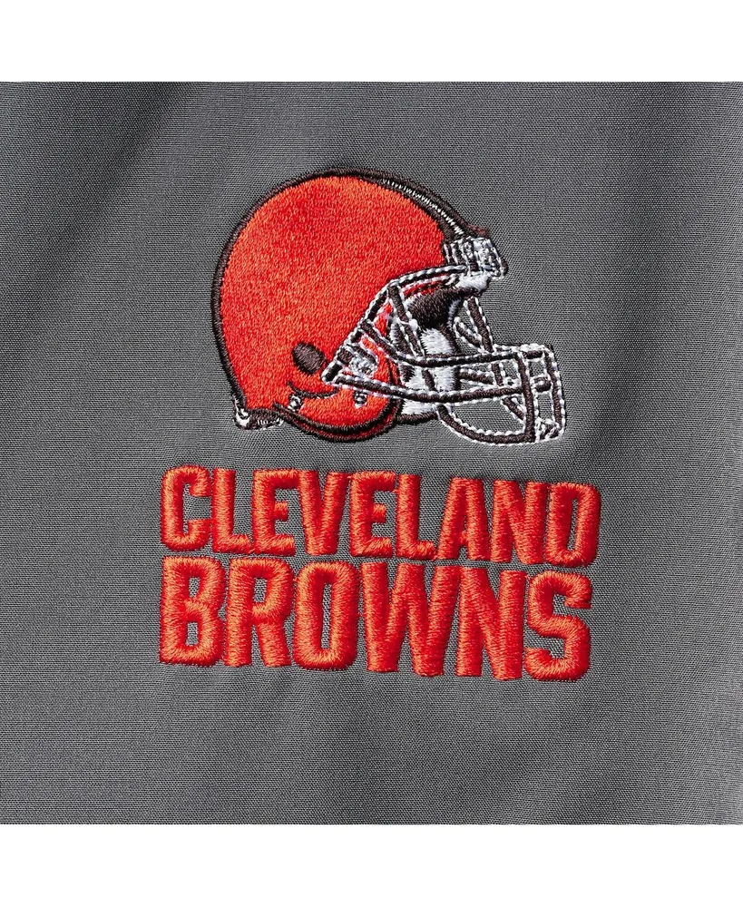 Men's Dunbrooke Charcoal Cleveland Browns Circle Softshell Fleece Full-Zip Jacket