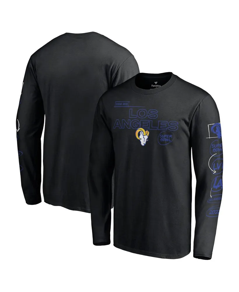 Men's Black Los Angeles Rams Super Bowl Lvi Bound Big and Tall Hollywood Action Long Sleeve T-shirt