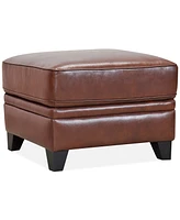 Closeout! Ciarah Leather Ottoman, Created for Macy's