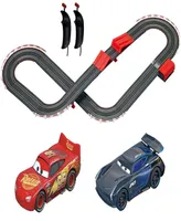 Carrera Go Battery Operated Disney Pixar Cars Track Action Electric Powered Slot Car Race Track with Jump Ramp Set